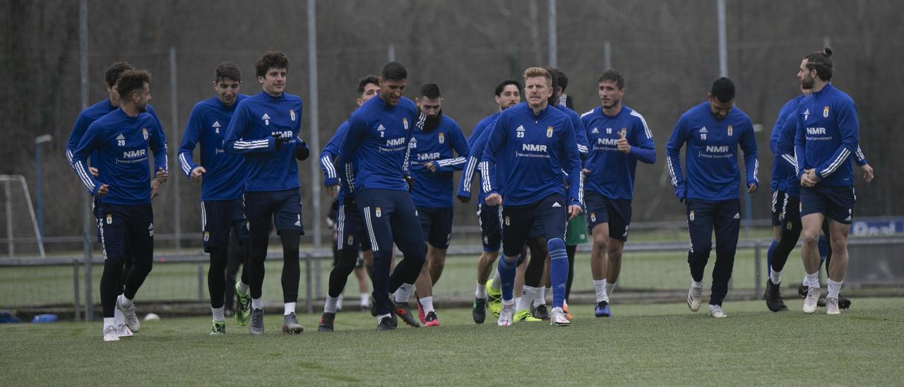 Un entrenamiento del Real Oviedo