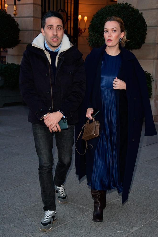 Carlos Torretta y Marta Ortega, embarazada, en la Alta Costura de París