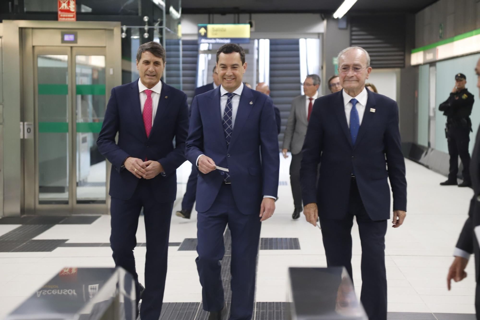 Inauguración de la ampliación del metro de Málaga hasta el Centro