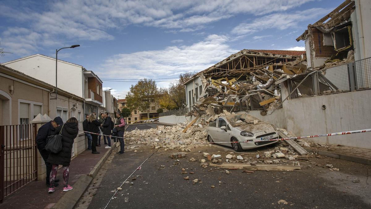 La sede de Labora se derrumbó en Ibi el pasado mes de diciembre.