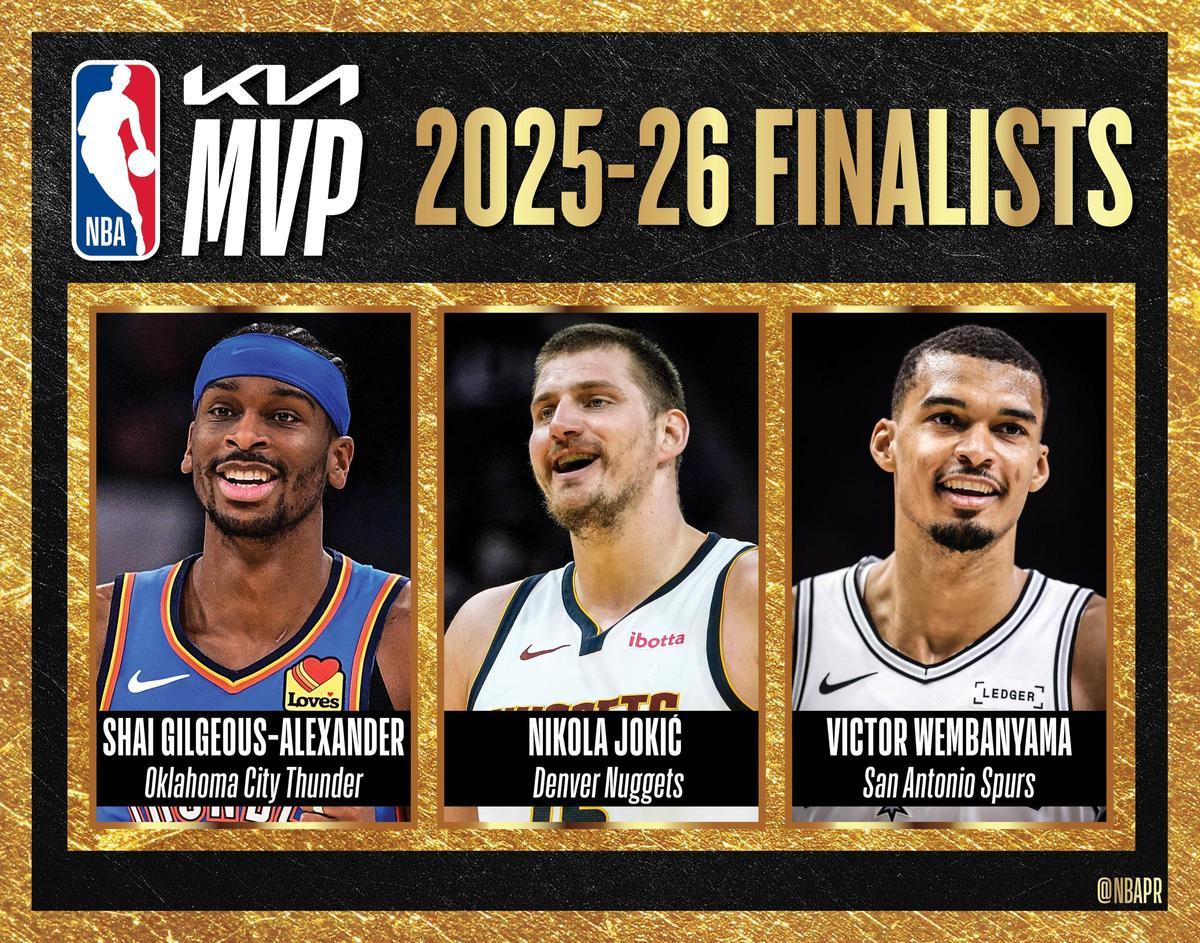 Los tres candidatos al MVP de esta temporada