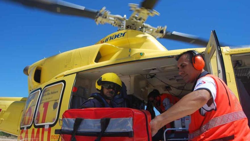 Trasladado a Ibiza en estado grave un motorista herido en Formentera