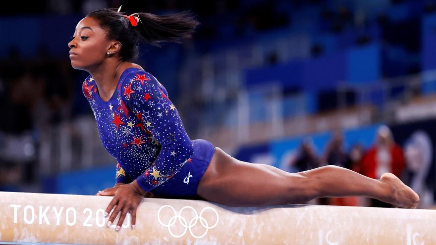 La gimnasta estadounidense Simone Biles.