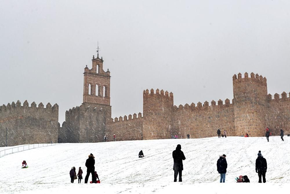 Schnee auf dem spanischen Festland