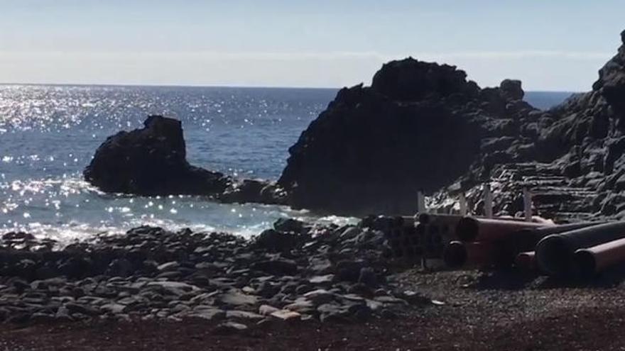 El emisario submarino de Puerto de Santiago sufrió una rotura en noviembre que se agravó el pasado mes de abril.