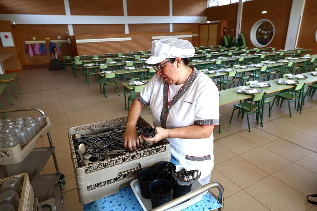 Comedor del colegio Josefa Amar y Borbón, que el próximo curso contará con cocina propia.