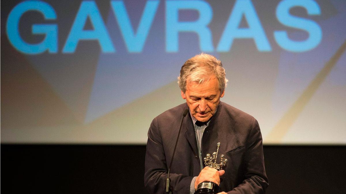 Costa-Gavras agradece el Donostia, un premio precioso para un cineasta.