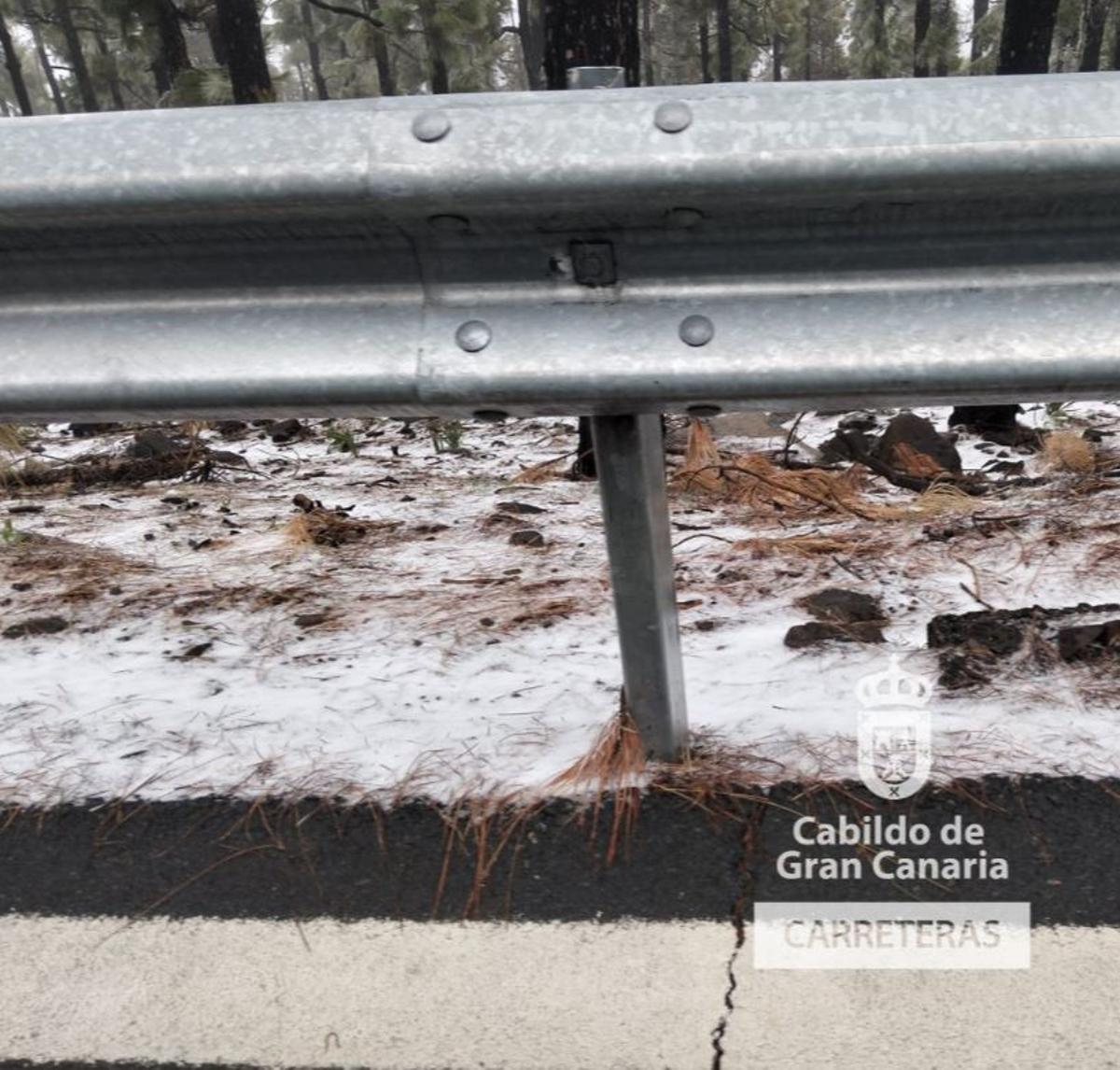 Presencia de hielo y granizo en la GC-134 y GC-135