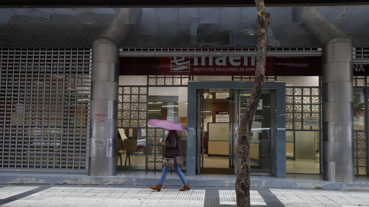 Una oficina del Instituto Aragonés de Empleo (Inaem) en Zaragoza.