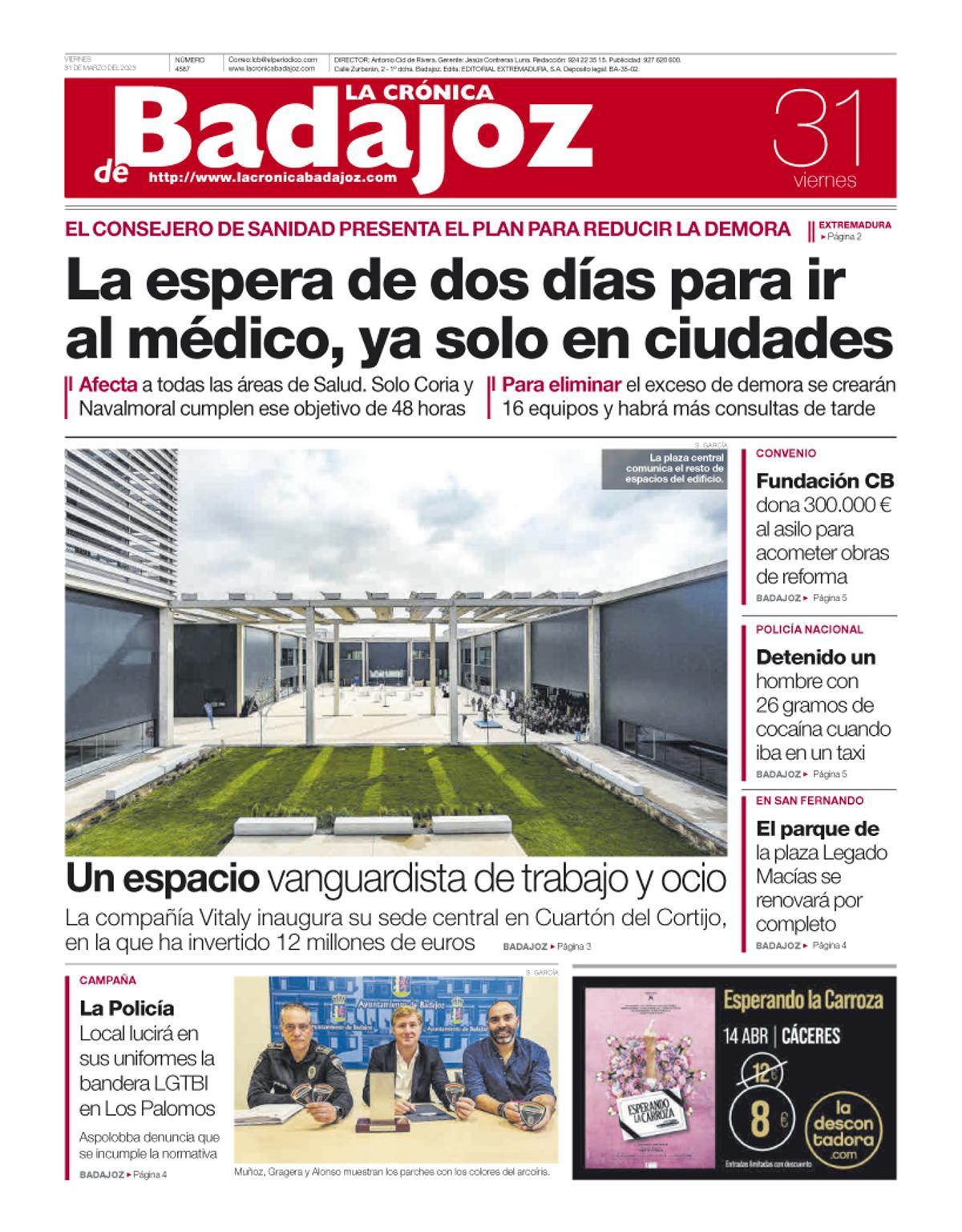 Consulta la portada correspondiente al día 31 de marzo de 2023