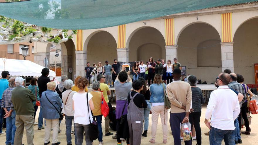 La Plaça Farners on els manifestants s&#039;han concentrat