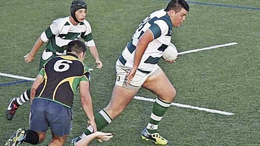 Alejandro JimÃ©nez, durante un partido con el Rugby Ponent.