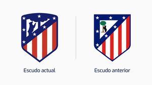 Escudo actual - Escudo anterior del Atlético de Madrid