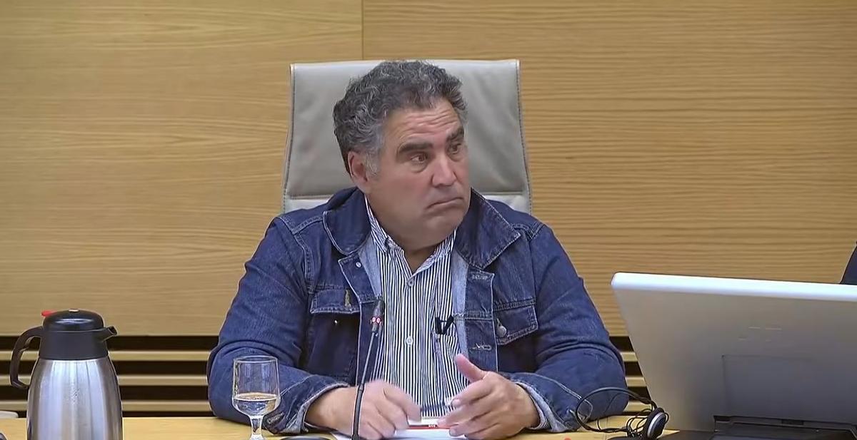 El conductor de Mazón, Ernesto Serra, comparece en la comisión de investigación de la dana en el Congreso, este lunes.