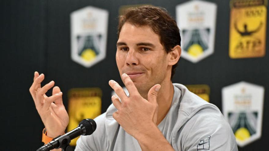 Rafa Nadal, durante una rueda de prensa.