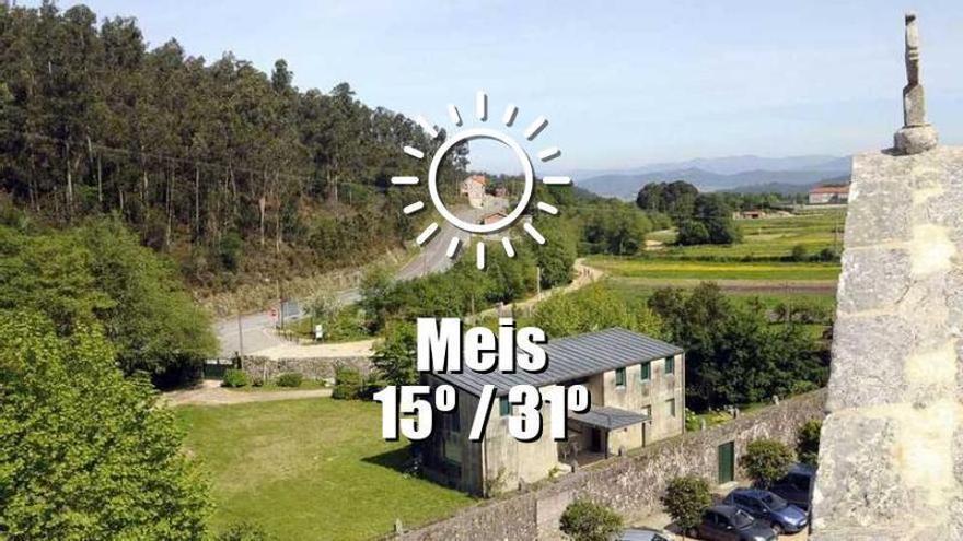 El tiempo en Meis: previsión meteorológica para hoy, domingo 26 de julio