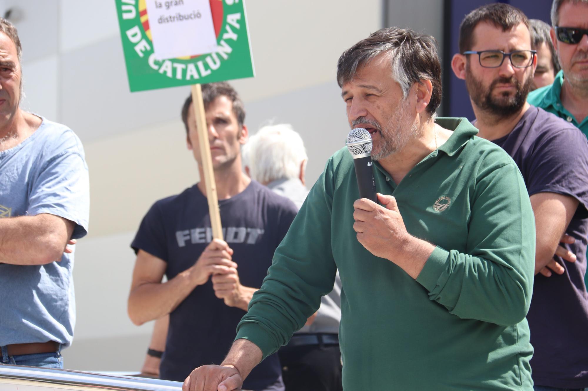 Protesta a Banyoles pel preu de la llet