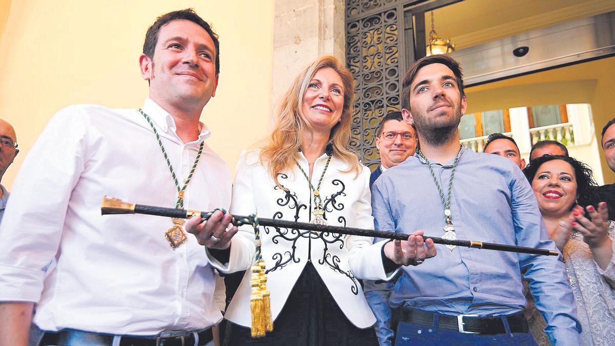 Garcia, Marco y Navarro en mayo del 2019 tras la toma de posesión de la nueva corporación municipal