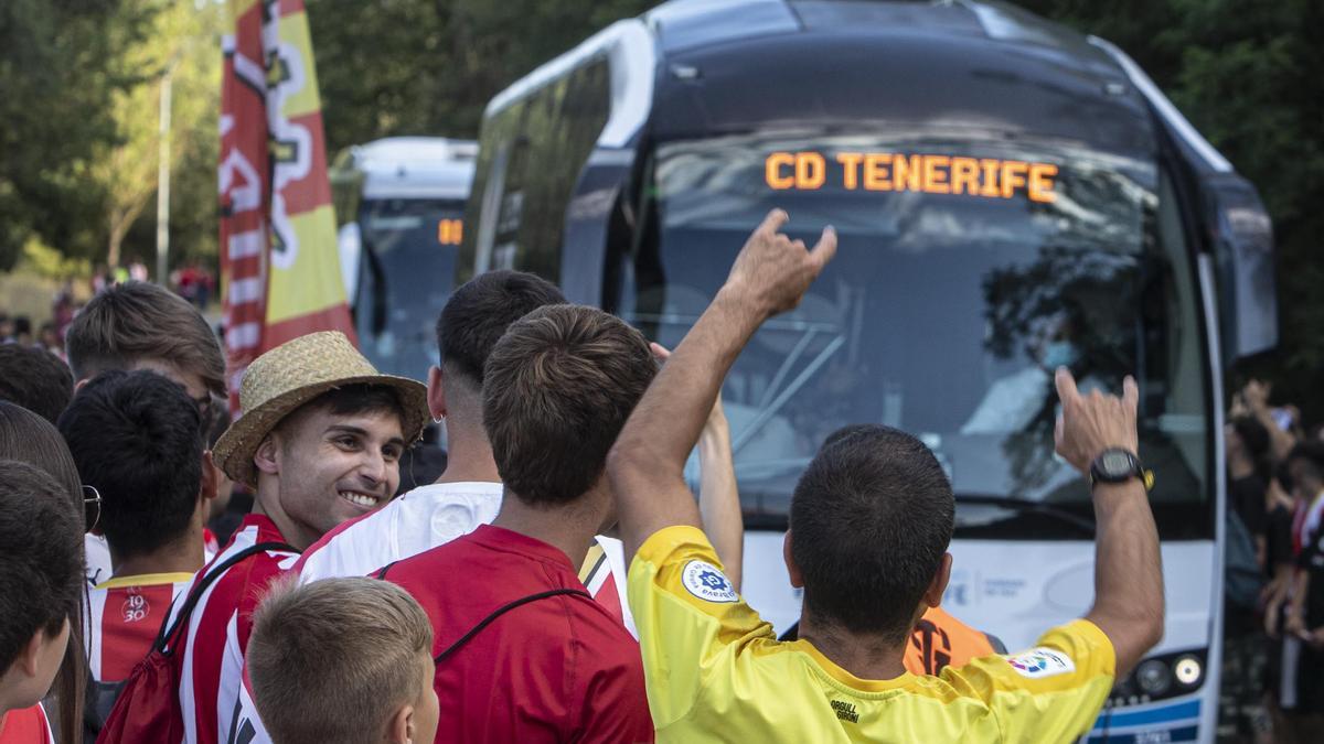 L&#039;arribada del Tenerife a Montilivi.