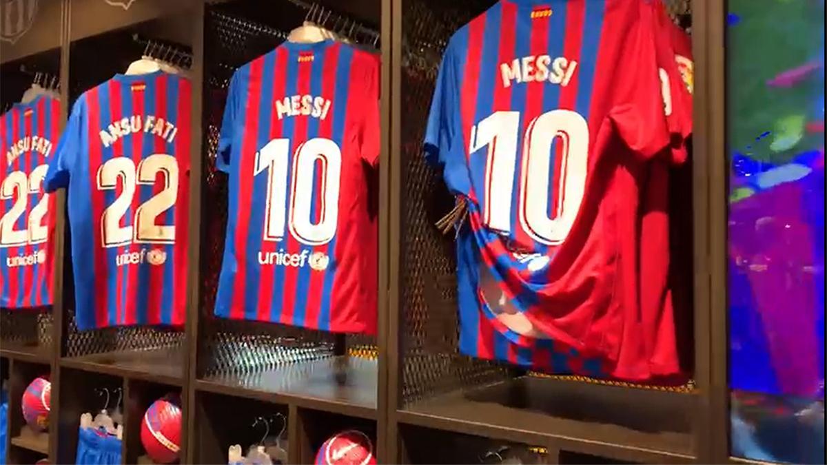 Las camisetas de Messi aún están disponibles en la tienda del Barça