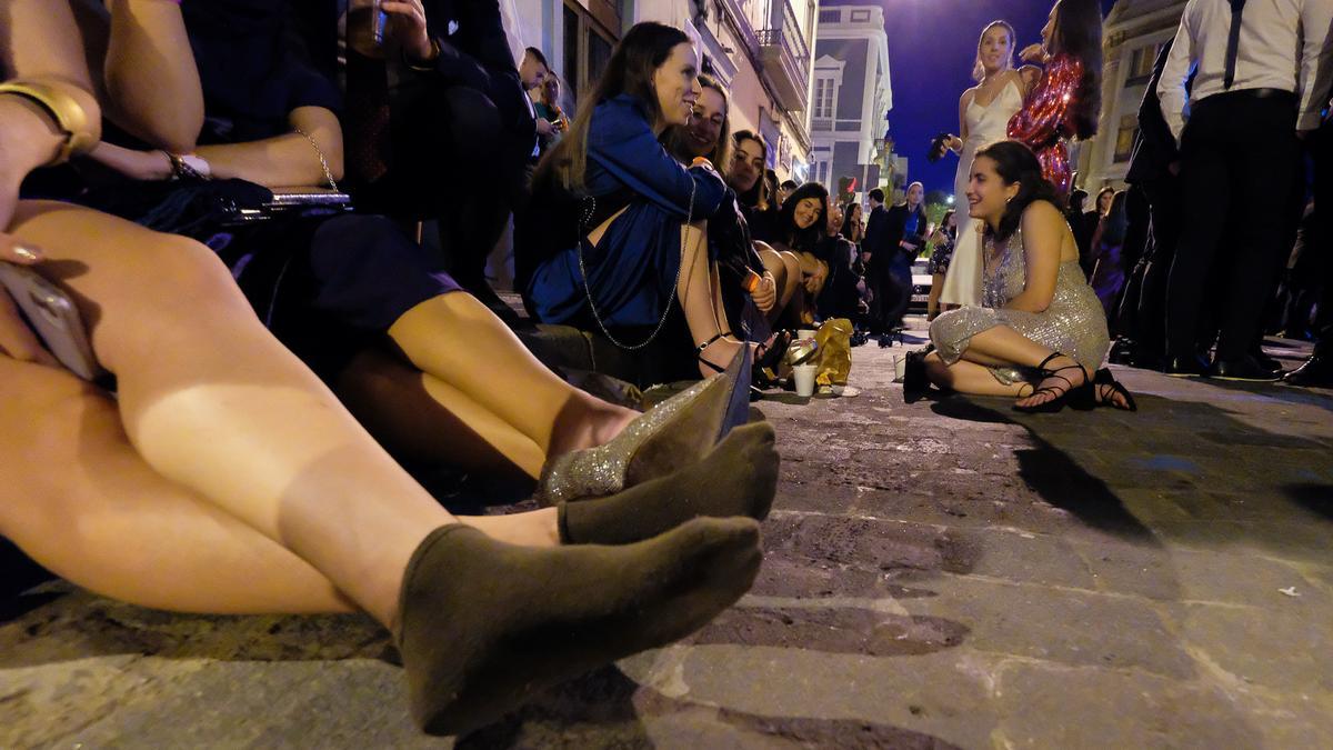 Final de fiesta en el estreno de 2023 en la churrería Montesol de la capital grancanaria.