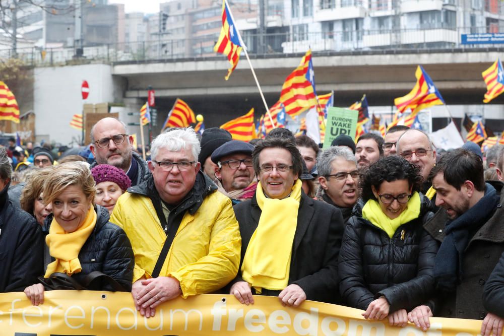 Manifestación independentista en Bruselas