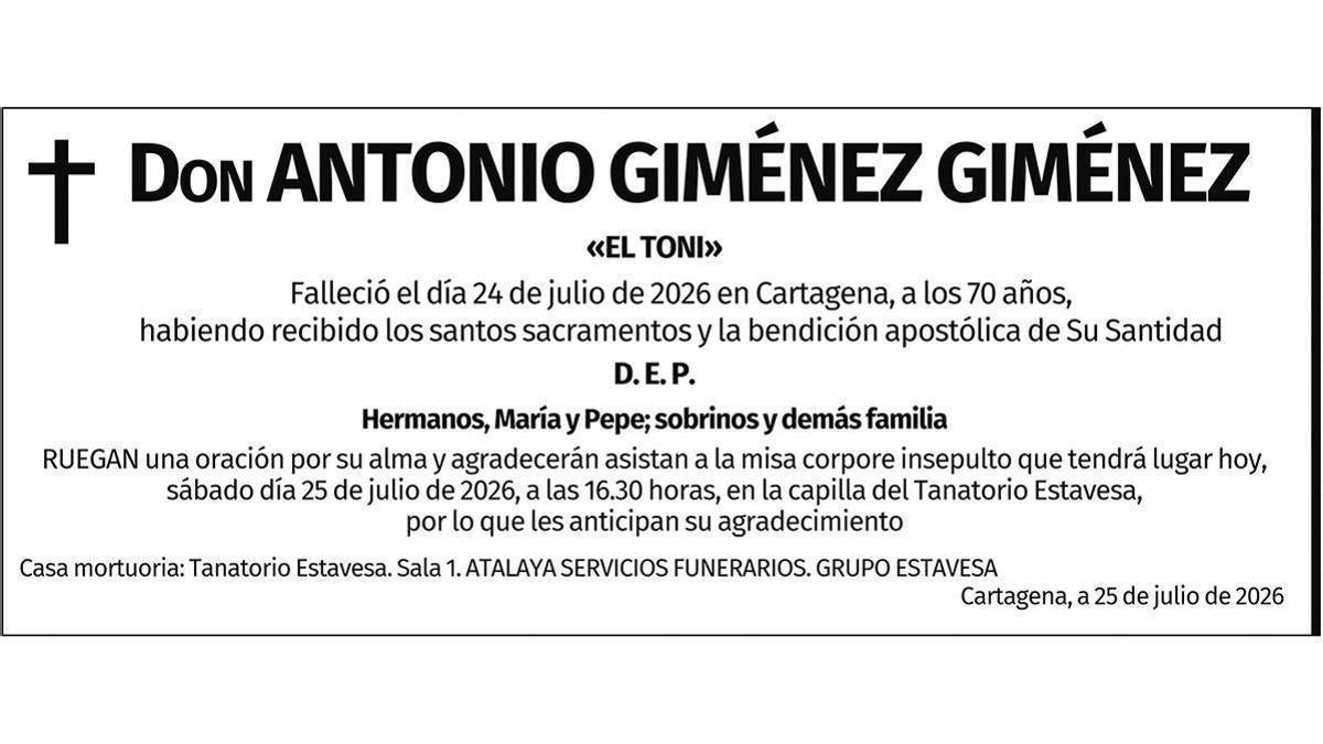 D. Antonio Giménez Giménez