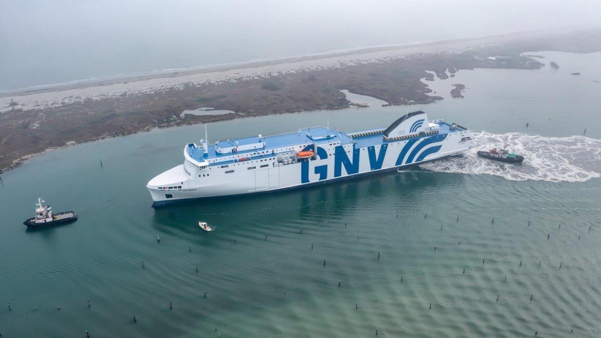 Imagen promocional de uno de los barcos de GNV.