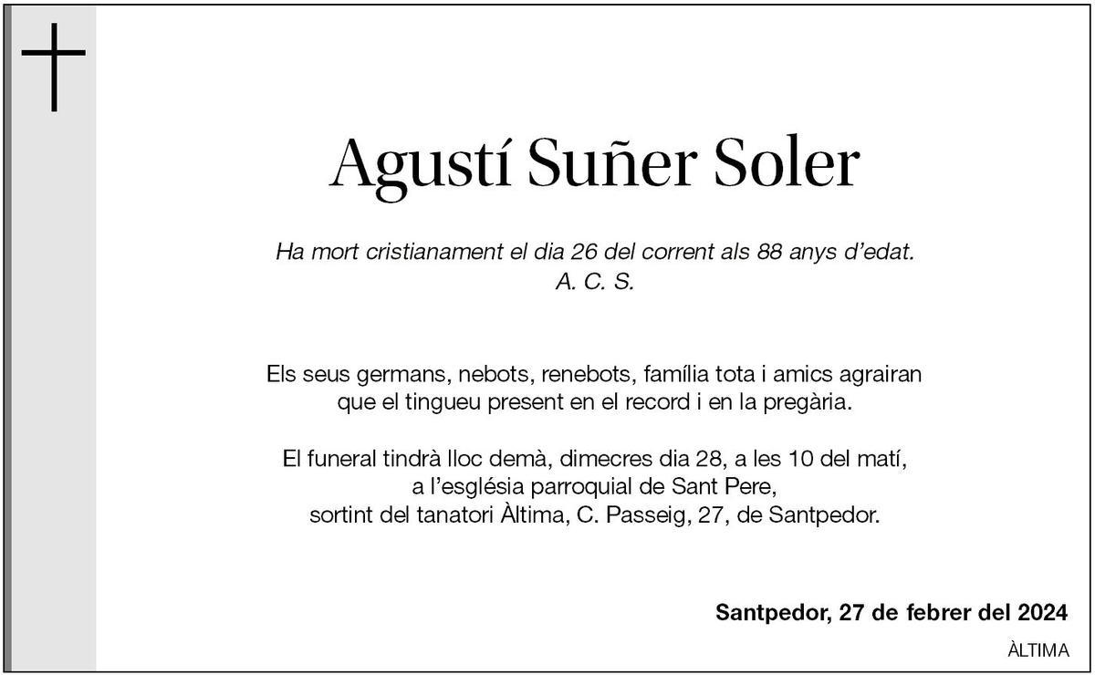 Agustí Suñer Soler