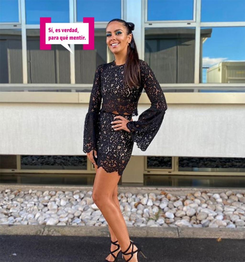 Cristina Pedroche con vestido negro de encaje