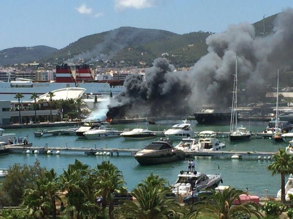 Explosión de un barco en Ibiza