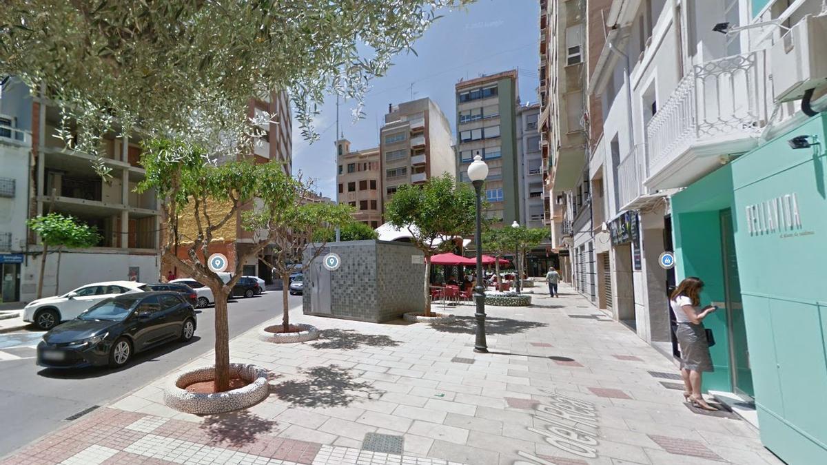 Imagen de la plaza del Real de Castelló, donde tuvieron lugar los hechos.