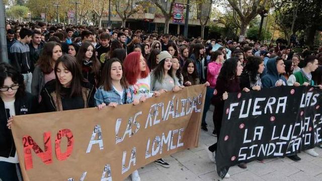 El alumnado de Zamora, contra la Lomce.
