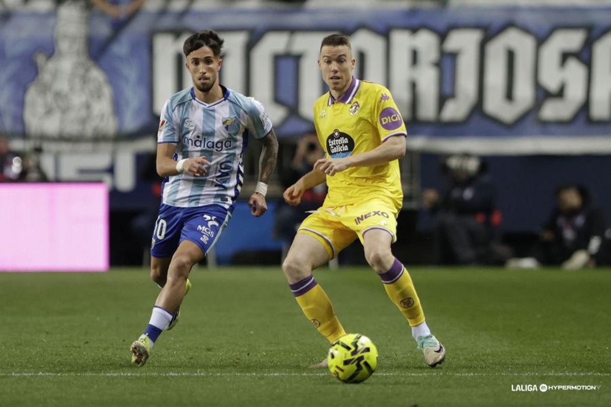 Imagen del Málaga CF - Real Valladolid de este pasado sábado en La Rosaleda.