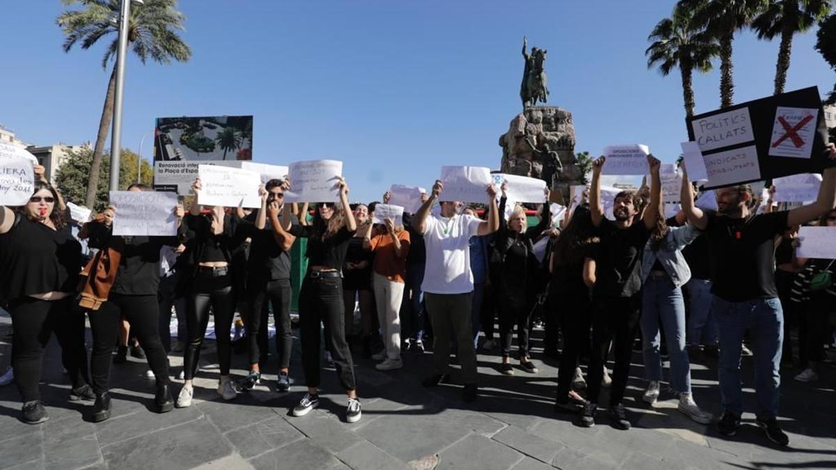 Protesta de docentes por el concurso de traslados celebrada el pasado octubre.