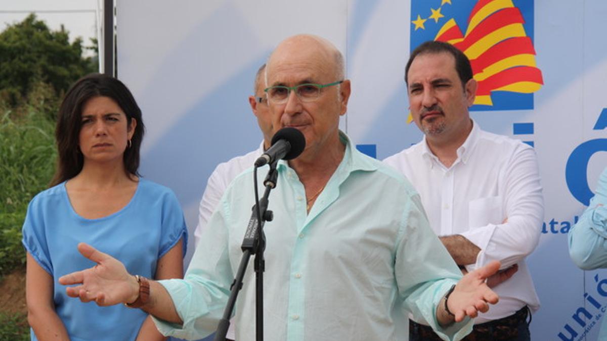 Josep Antoni Duran Lleida, líder de UDC, interviene en el tradicional desayuno de verano de su partido en Llofriu