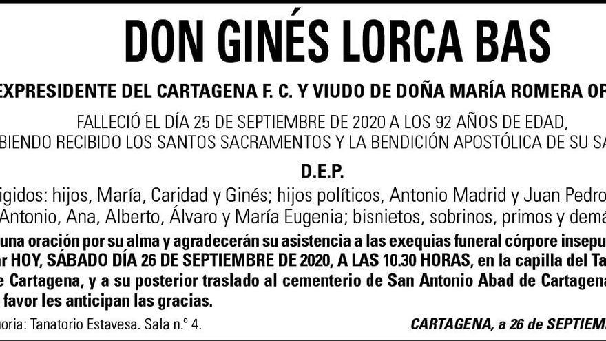 D. Ginés Lorca Bas