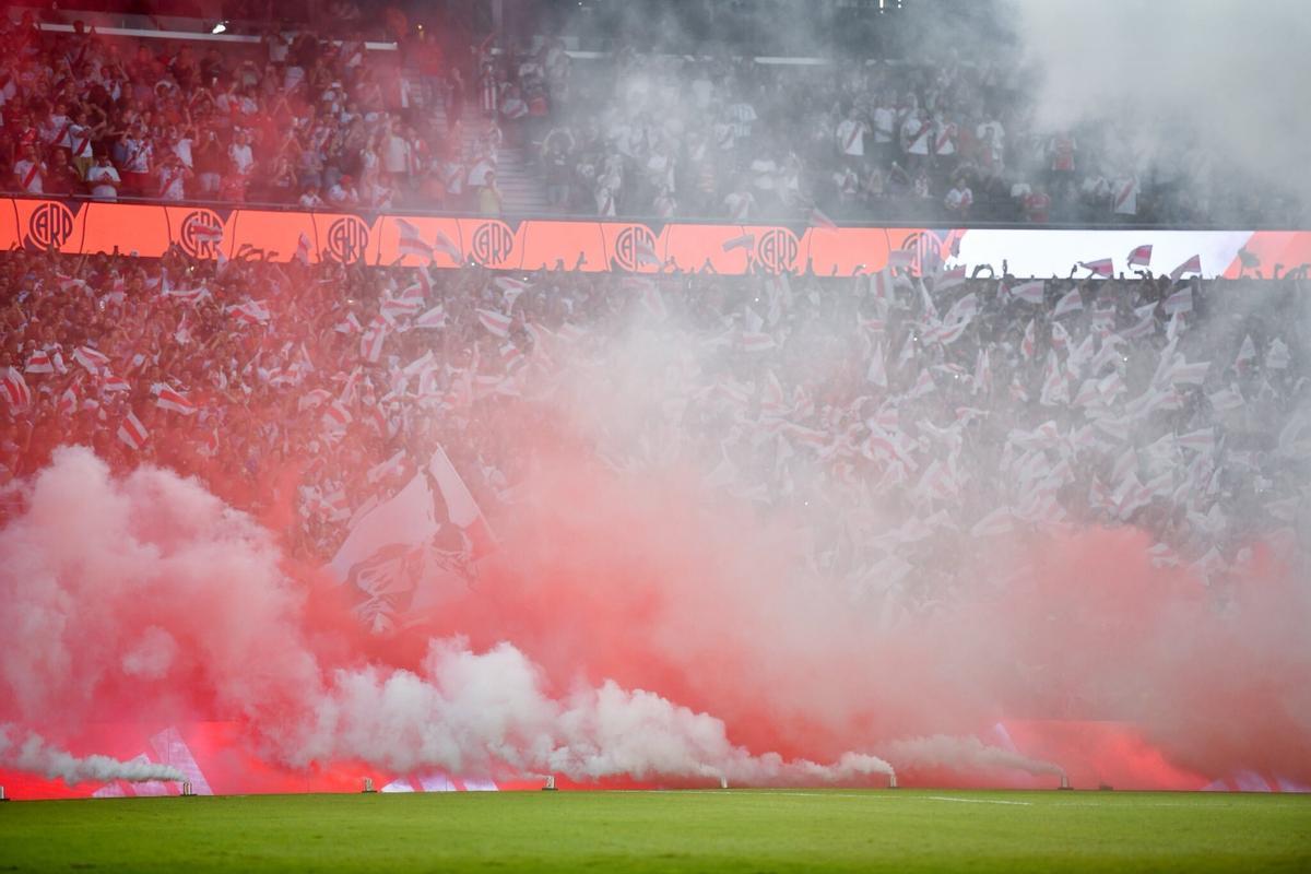La afición del River Plate durante un partido