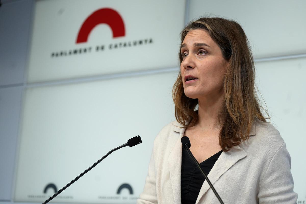 La líder de los Comuns en el Parlament, Jéssica Albiach, este martes.