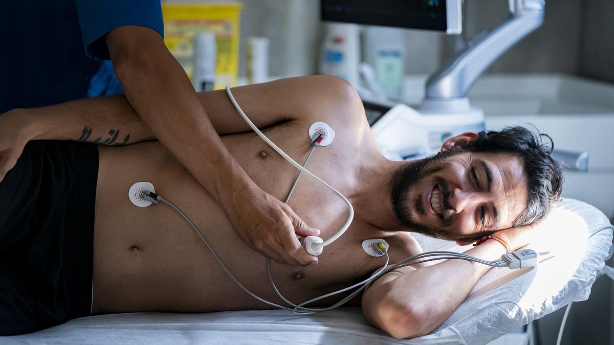 Dani Parejo, durante las pruebas médicas de este jueves en la Ciudad Deportiva del Villarreal CF.