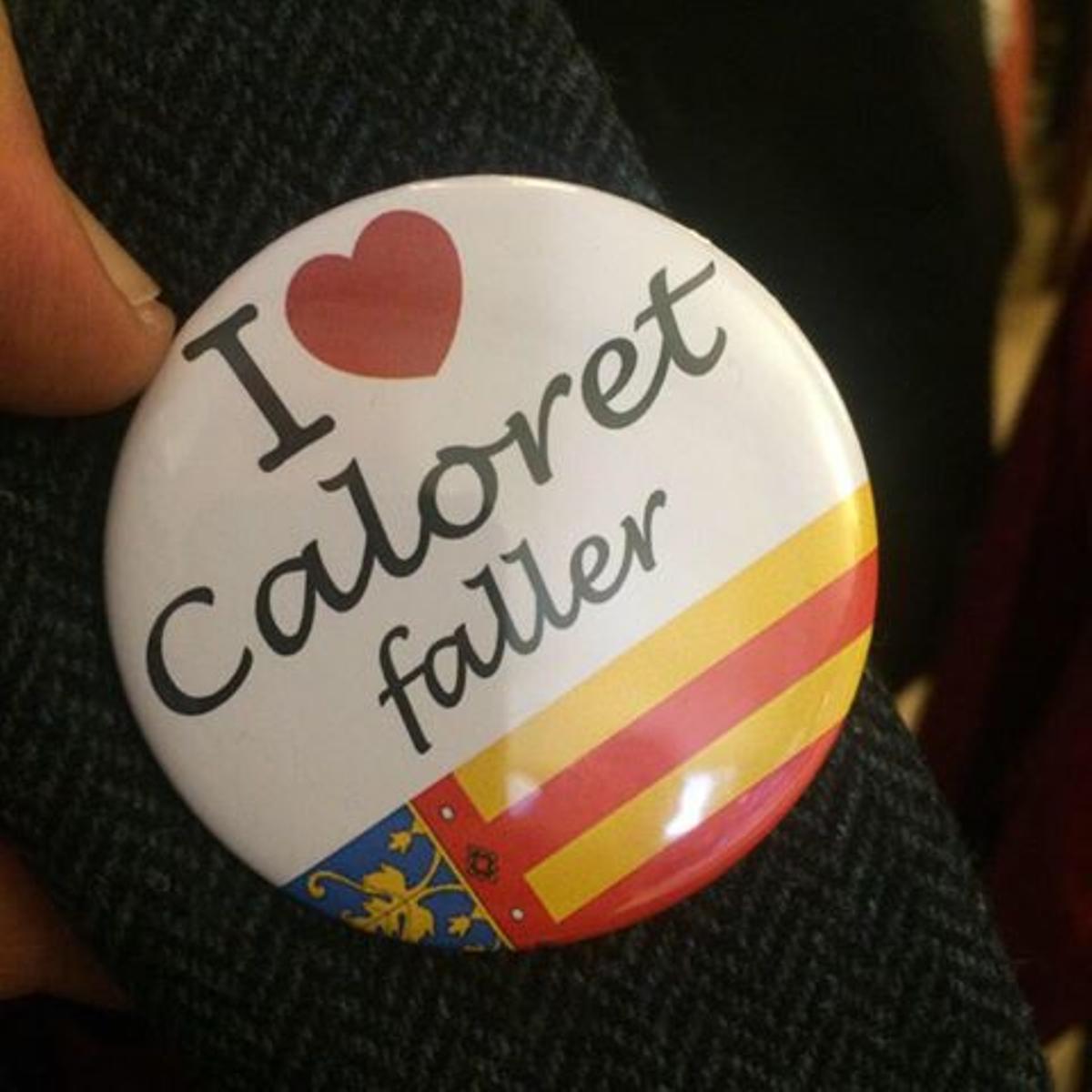 Chapa que distribuyó el PPCV tras la polémica de la Crida.