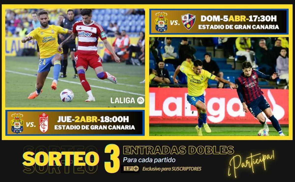 Participa en el sorteo de entradas para los próximos desafíos de la UD Las Palmas