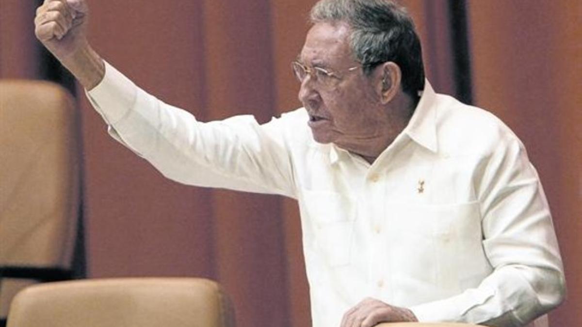 El presidente Raúl Castro, ayer en la Asamblea cubana, en La Habana.