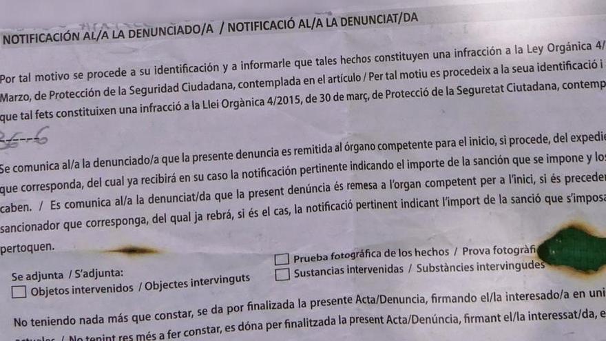 Identifican al autor de un robo en Elche al dejarse olvidada una multa a su nombre