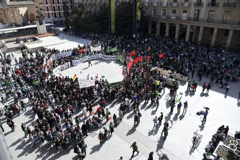 Huelga educativa en Zaragoza