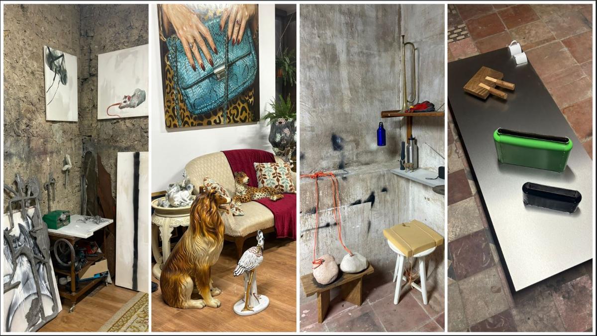 Algunas de las obras expuestas el jueves en La Casa Hidráulica de València.