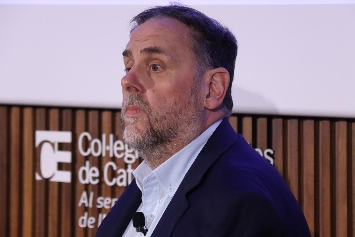 El líder de ERC, Oriol Junqueras, este jueves en el Col·legi dEconomistes de Catalunya. El líder de ERC, Oriol Junqueras, este jueves en el Col·legi dEconomistes de Catalunya.