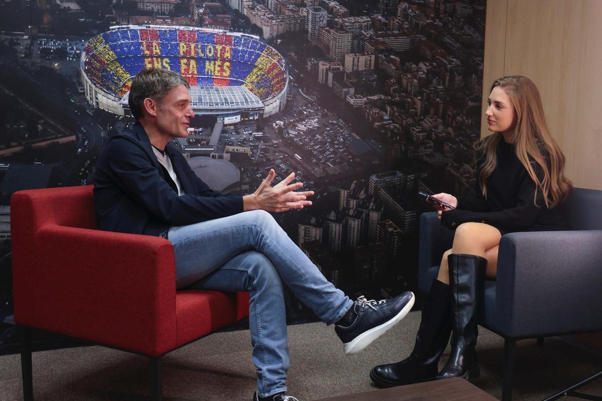 Marc Vivés durante la entrevista con Maria Tikas para SPORT