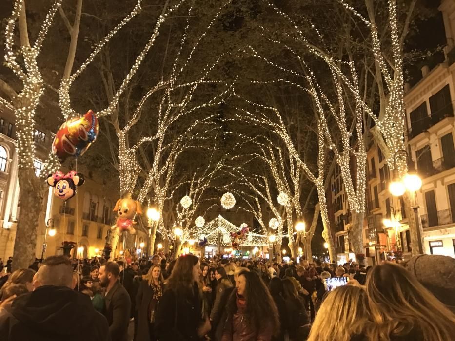 Am Samstagabend (3.12.) versammelten sich Residenten und Mallorca-Urlauber in Palmas Innenstadt, um dabei zu sein, wie die Weihnachtsbeleuchtung eingeschaltet wird.