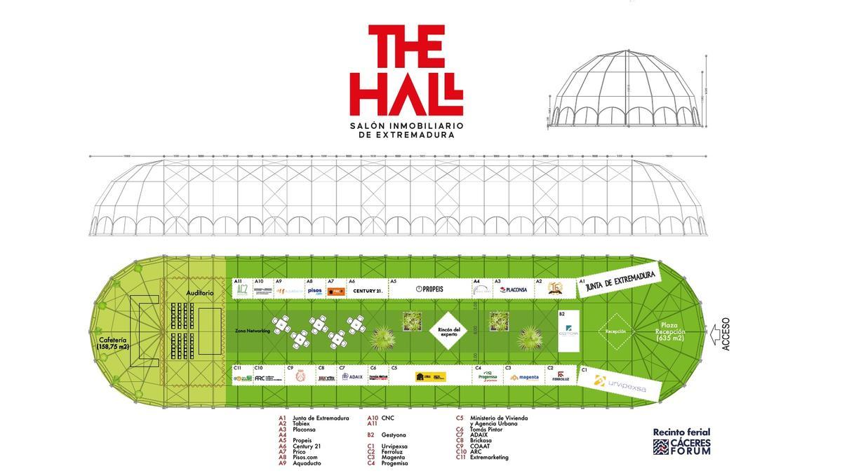 Mapa de The Hall. Salón Inmobiliario de Extremadura